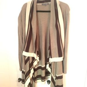 Addition-Elle 4x plus size Open Front Asymmetrical Hem Cardigan